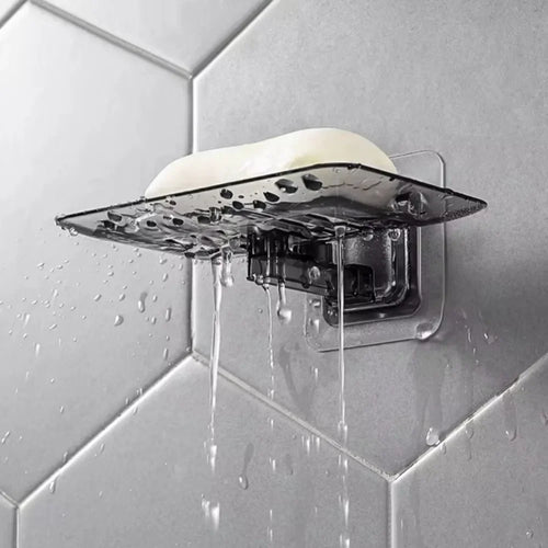 porte-savon mural auto-adhésif à double couche pour salle de bain - vue 2 sur 9