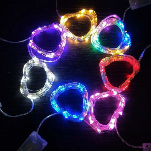 lot de 10 guirlandes lumineuses à led pour décorations festives et romantiques - vue 8 sur 9