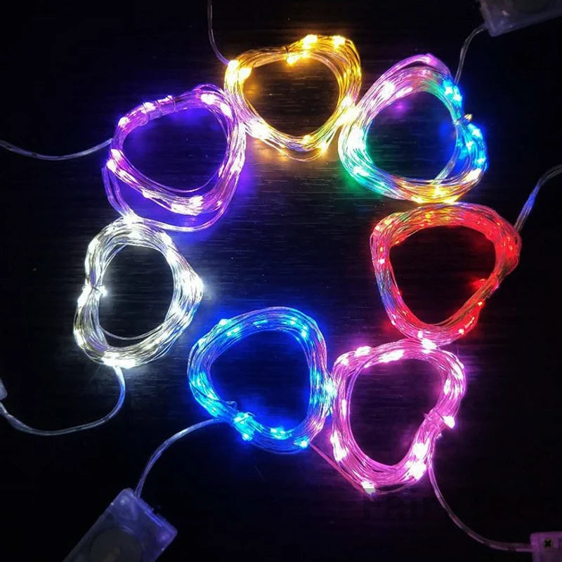 lot de 10 guirlandes lumineuses à led pour décorations festives et romantiques - vue 8 sur 9