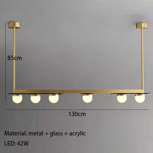 lustre led art déco style 	 suspension - vue 9 sur 8