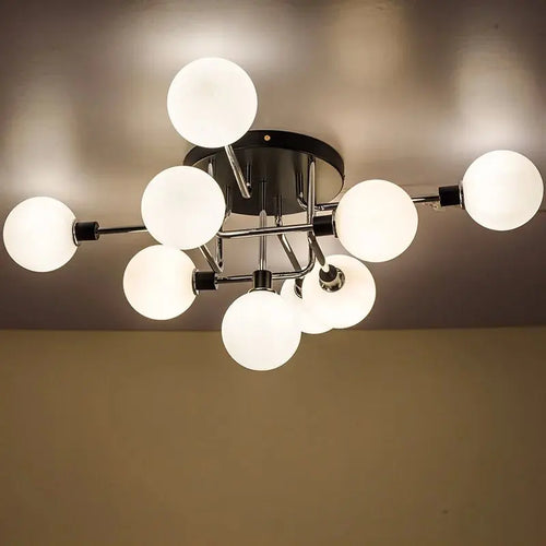 plafonnier led en verre design pour décoration intérieure - vue 7 sur 18