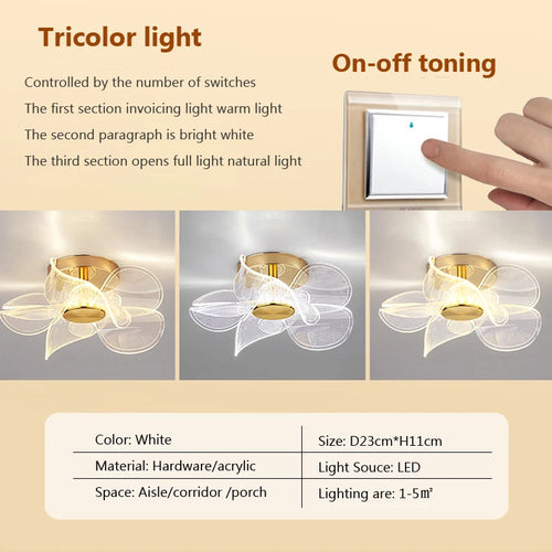 plafonnier led moderne en acrylique pour décoration intérieure - vue 16 sur 18