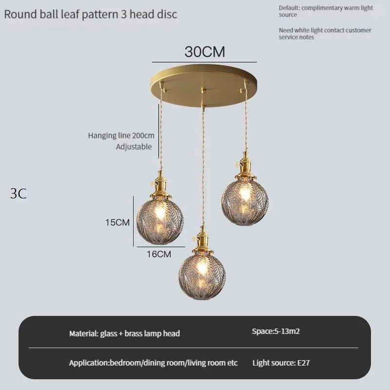 lustre vintage edison avec ombre en verre cristal pour bar loft - vue 13 sur 22