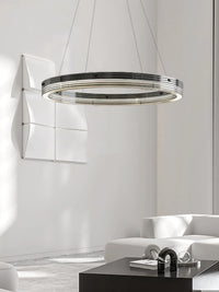 suspension circulaire en verre minimaliste italienne moderne et créative