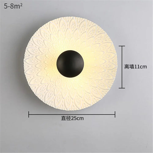 applique murale LED ronde en métal nordique décoratif pour intérieur moderne - vue 18 sur 23
