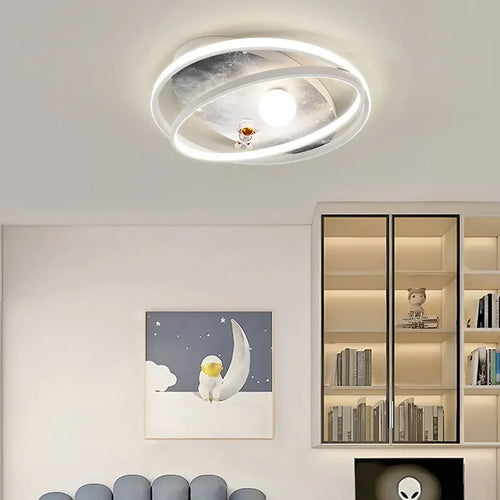 plafonnier astronaute led pour chambre d'enfants créatif moderne - vue 2 sur 7