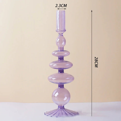 bougeoir en verre pour décoration de mariage et centre de table - vue 17 sur 29