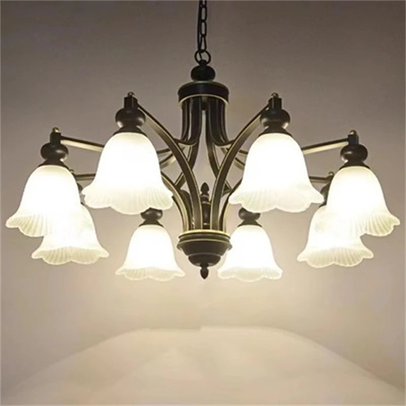 lustre rétro de style campagnard pour décoration intérieure - vue 5 sur 8