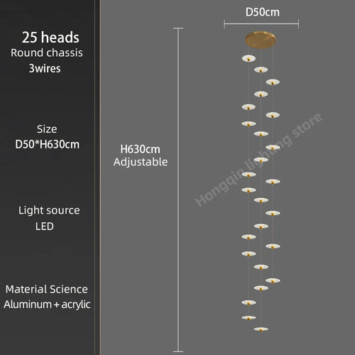 lustre moderne à led pour espaces intérieurs élégants et contemporains - vue 12 sur 26