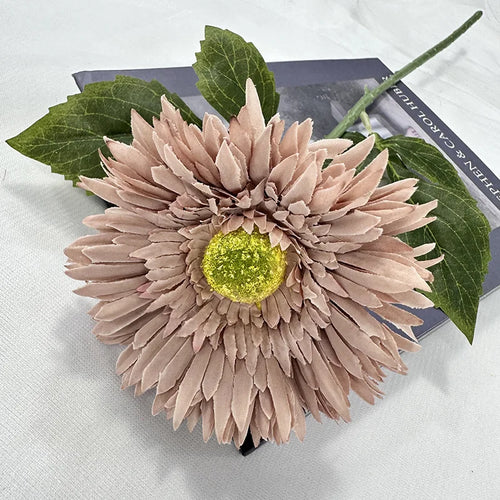 gerbera simple avec feuilles pour décoration de mariage et fête - vue 15 sur 15