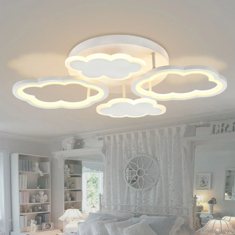 lustre moderne nuage lumière dessin animé créatif décoration éclairage intérieur - vue 4 sur 10