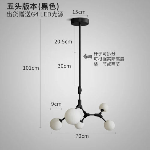 lustre moderne décoratif pour un intérieur nordique élégant - vue 9 sur 16