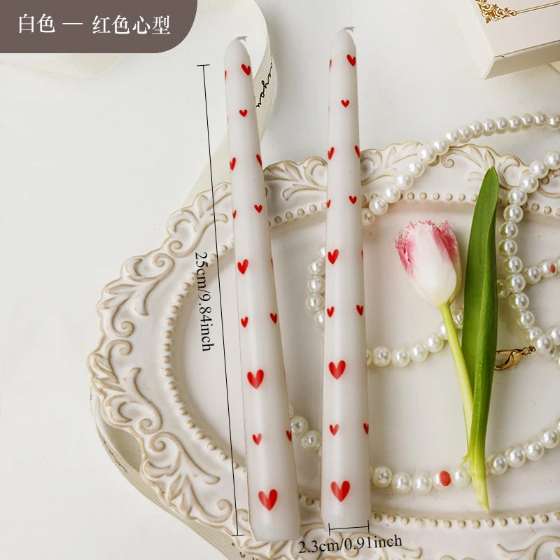 bougies à poteau imprimées à la main pour mariage décoration minimaliste