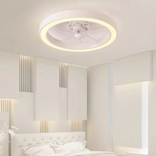 Modern LED Fan Light Remote Control Timed Electric Fan Bedroom, Living Room Decoration, Home Decoration LED Ceiling Fan Light - vue 5 sur 8