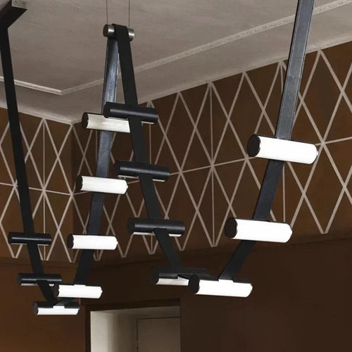 lustre créatif en cuir postmoderne pour décoration artistique moderne - vue 5 sur 14