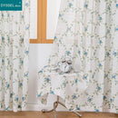 Rideau voile transparent motif floral style moderne salon