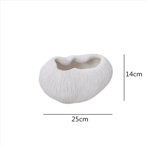 vase en résine avec texture corail pour décoration moderne - vue 12 sur 12