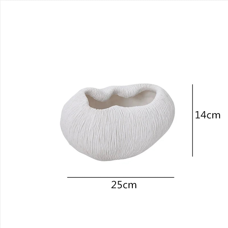 vase en résine avec texture corail pour décoration moderne - vue 12 sur 12