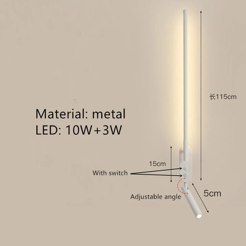 applique murale led minimaliste angle réglable 3000k - vue 10 sur 18