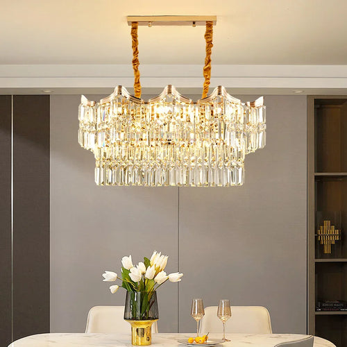 lustre moderne en cristal pour un éclairage luxueux - vue 4 sur 10
