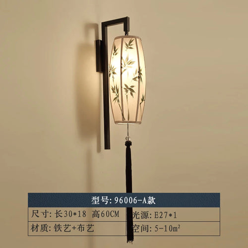 applique murale led style chinoiserie pour hôtel et salon de thé - vue 8 sur 9