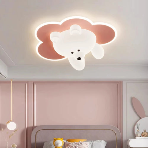 plafonniers mignons en forme d'ours et nuage pour enfants - vue 3 sur 10
