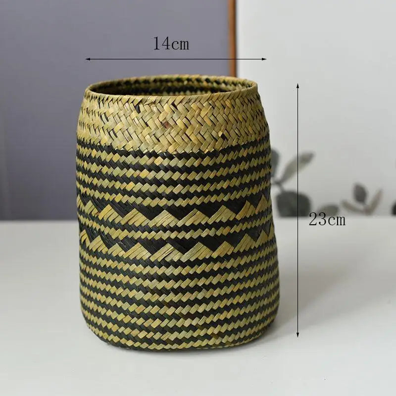 panier tissé à la main pour fleurs et plantes décoratives