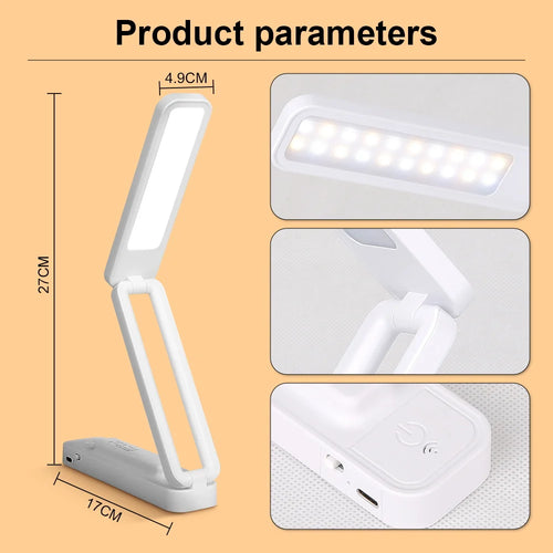 lampe de bureau pliable tactile avec télécommande et intensité variable - vue 7 sur 7