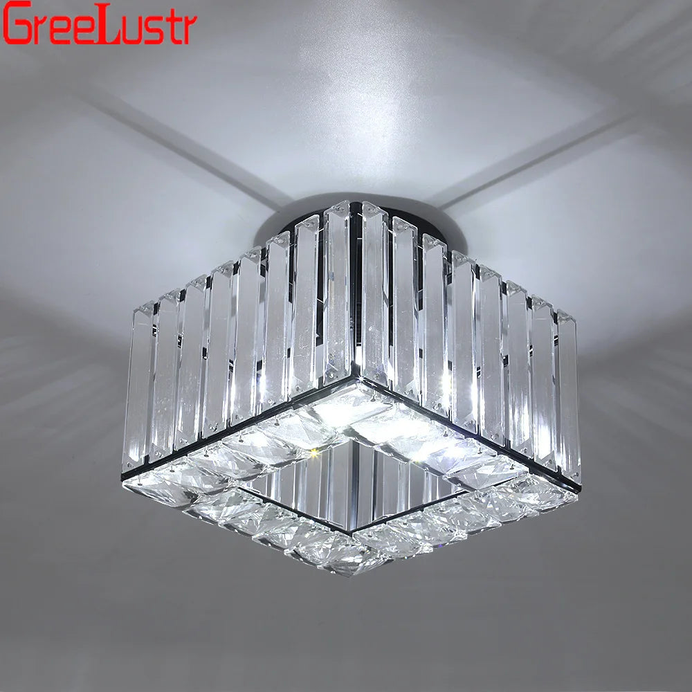 Plafonnier moderne en cristal avec led - vue 5 sur 12