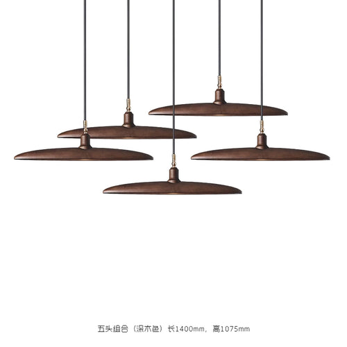 lustre en bois style nordique pour éclairage décoratif élégant - vue 14 sur 17