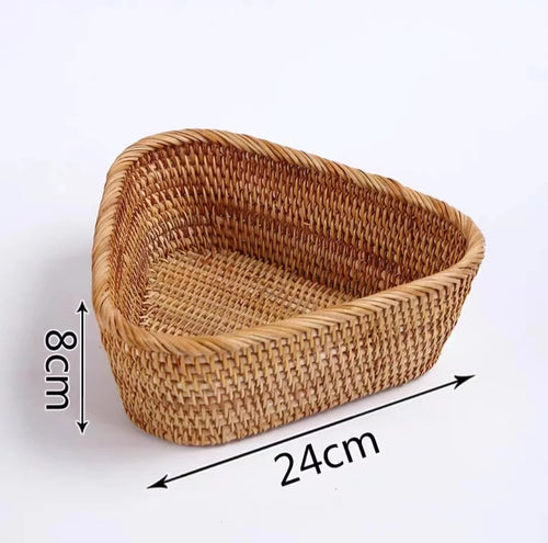 panier de rangement tissé en rotin pour cuisine et pique-nique - vue 19 sur 22