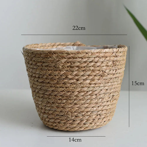 panier en paille pour plantes d'intérieur et d'extérieur - vue 8 sur 28