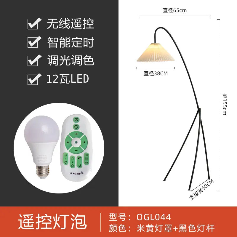 lampe à poser moderne minimaliste en fer et tissu