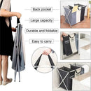 panier à linge pliable trois compartiments pour vêtements sales