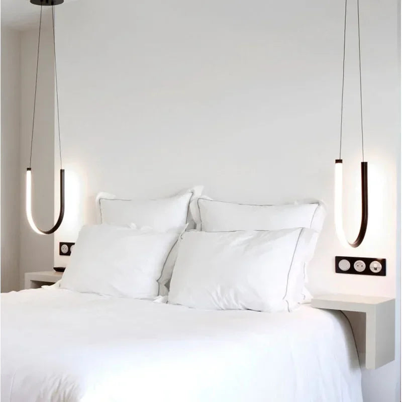 suspension LED design moderne idéale pour intérieur hôtel villa - vue 6 sur 9
