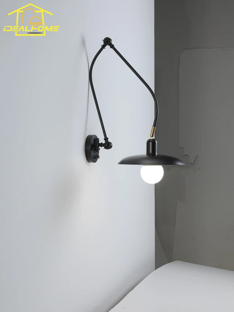 applique murale industrielle à bras pivotant réglable pour éclairage intérieur - vue 5 sur 9