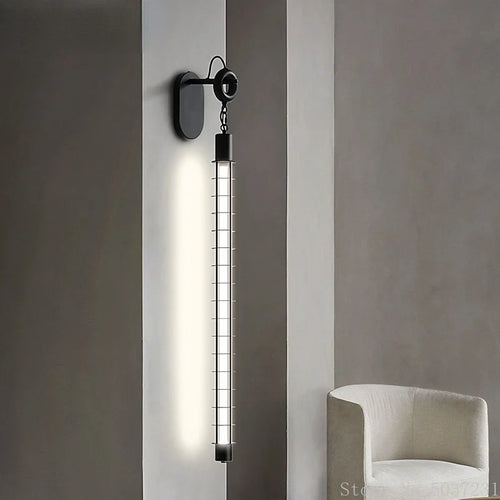 Applique murale led vintage industriel en fer avec chaîne créative - vue 6 sur 8