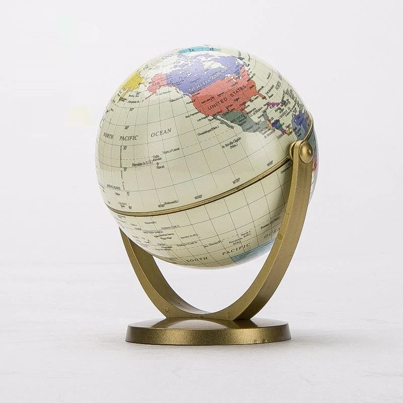 globe terrestre rétro rotatif pour apprendre la géographie - vue 8 sur 8
