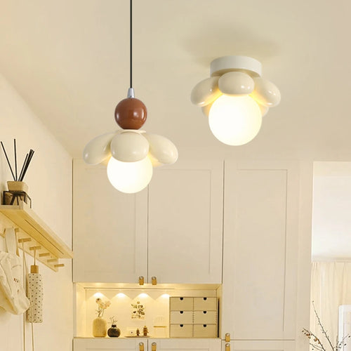 lustre suspension moderne en forme de fleur pour restaurant - vue 2 sur 7