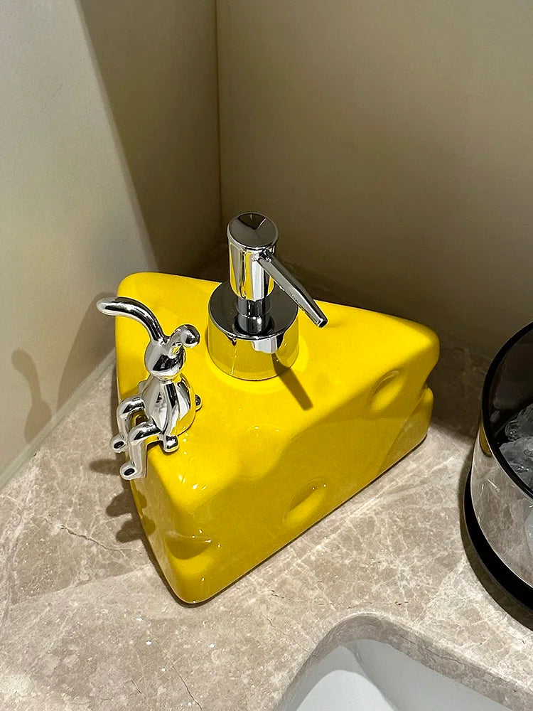 distributeur de savon créatif en céramique pour salle de bain - vue 5 sur 8