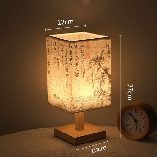 lampe de bureau à led style chinois avec prise usb et intensité variable - vue 10 sur 9