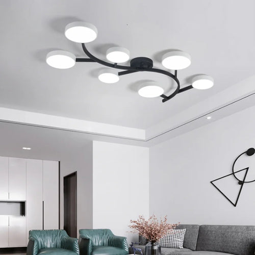 plafonnier led design moderne pour éclairage intérieur élégant - vue 2 sur 17