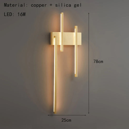 applique murale led minimaliste moderne en laiton - vue 11 sur 10