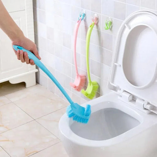 brosse de nettoyage en plastique à long manche pour coins difficiles - vue 5 sur 8