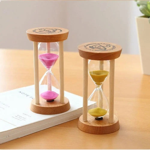 sablier en bois portable rond pour enfants en cinq couleurs - vue 10 sur 11