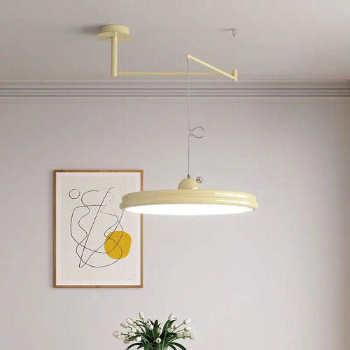 lustre design chromé bras oscillants longs rotatif 360° - vue 5 sur 10