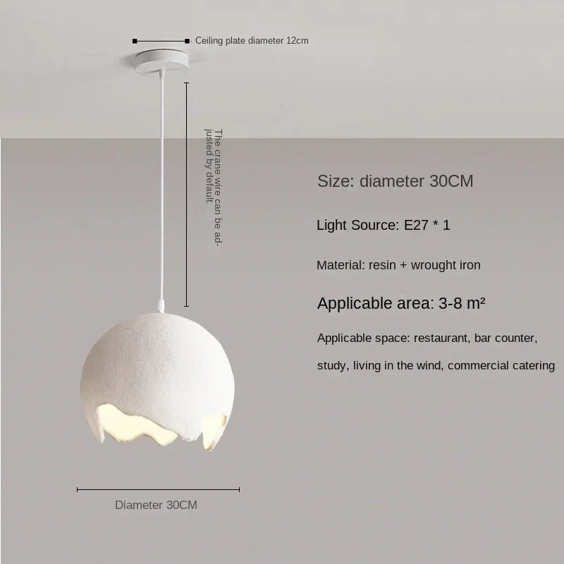 lustre en micro-ciment design moderne pour bar et restaurant - vue 8 sur 9