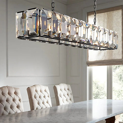 lustre en cristal de luxe moderne design éclairage suspendu - vue 7 sur 14