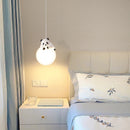 lustre suspendu en résine panda pour chambre d'enfants