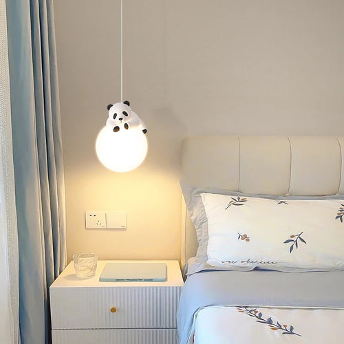 lustre suspendu en résine panda pour chambre d'enfants - vue 5 sur 7